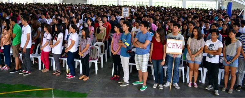 New Freshmen gathered at the Copeland Gymnasium during the Freshmen Convocation 2014.